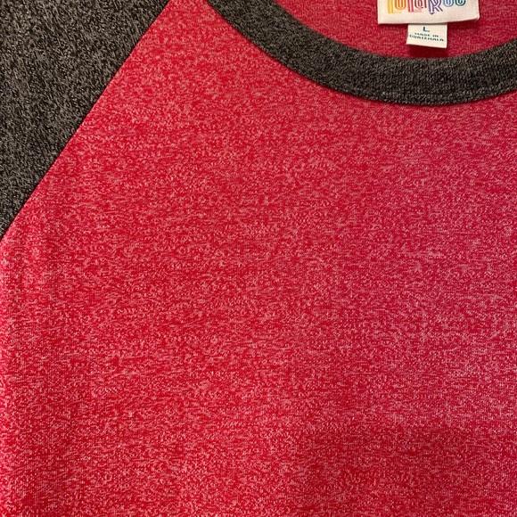 Baseball Lularoe Randy Red Gray NWOT - Picture 2 of 4